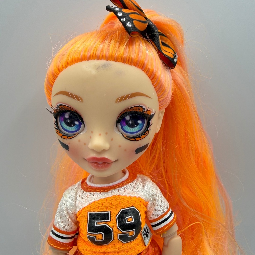 Rainbow High Cheer Poppy Rowan Orange Fashion Doll Series 1 Butterfly 11 inch - Picture 2 of 3